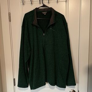 Eddie Bauer Dark Green Zip-Up Sweater